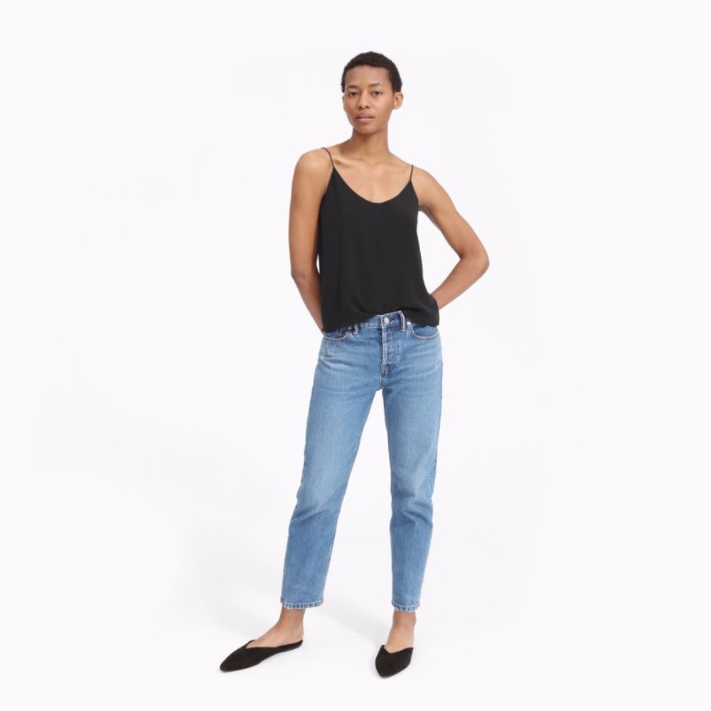 Everyone Clean Silk Cami in Black Sz 2